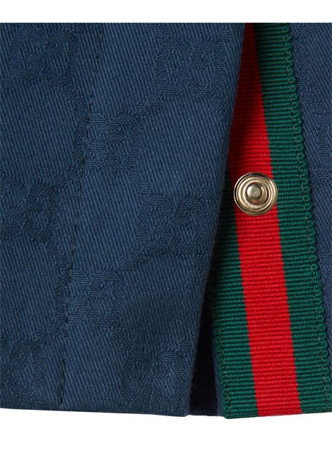 Pantaloni Blu Scuro Con Dettaglio Web GUCCI KIDS | 804419-XWA3G4843